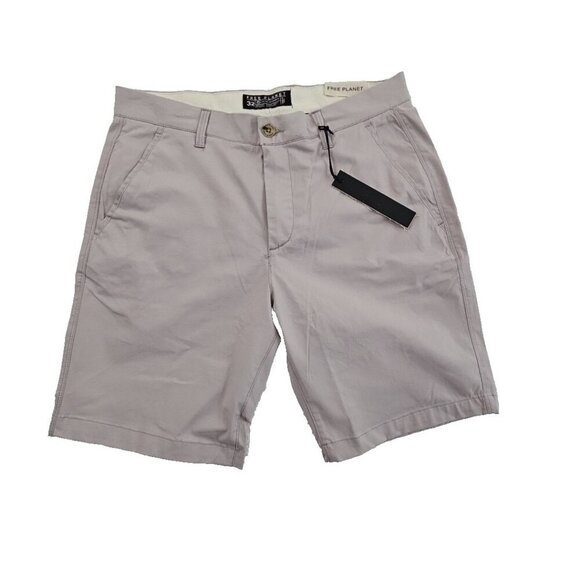 Free Planet Shorts Men's 32 Lilac Purple NWT 9" Inseam Stretch Chino Flat Front - Picture 1 of 15
